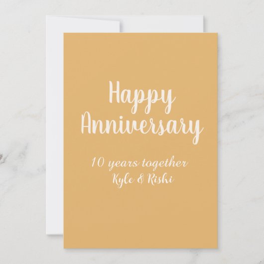 Invitation Joyeux anniversaire or blanc 10 ans nom date  (Devant)