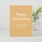 Invitation Joyeux anniversaire or blanc 10 ans nom date  (Debout devant)