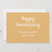 Invitation Joyeux anniversaire or blanc 10 ans nom date  (Dos)