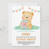 Invitation Joyeux Anniversaire Ourson Mignon (Devant)