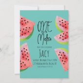 Invitation Joyeux Anniversaire Pastèque Mignonne Aquarelle Fê (Devant)