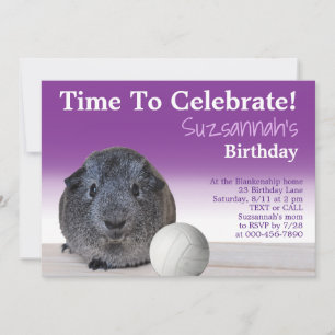 Invitation Joyeux Anniversaire Personnalisé avec des Cobayes