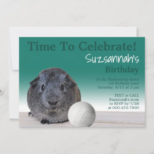 Invitation Joyeux Anniversaire Personnalisé de Volleyball ave