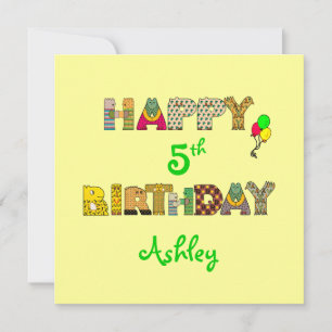 Invitation Joyeux ___Anniversaire - Personnalisé Nom/Date Par