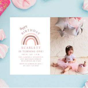 Invitation Joyeux Anniversaire Personnalisé Photo Little Girl