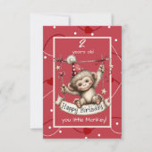 Invitation Joyeux Anniversaire Petit Singe (Devant)
