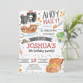 Invitation Joyeux anniversaire Pirate Boy (Debout devant)