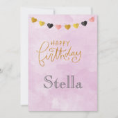 Invitation Joyeux anniversaire pour elle (Devant)