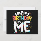 Invitation Joyeux Anniversaire Pour Moi Drôle Anniversaire Fê (Dos)