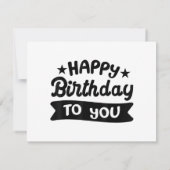 Invitation Joyeux anniversaire pour vous (Dos)