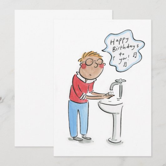 Invitation Joyeux anniversaire pour vous ! (Devant / Derrière)