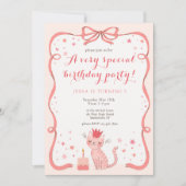 Invitation Joyeux Anniversaire Pretty Kitty (Devant)