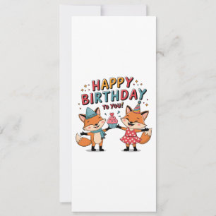Invitation Joyeux Anniversaire Renards