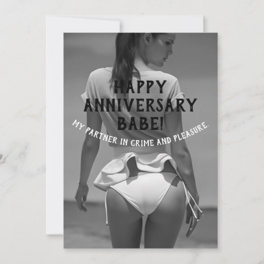Invitation Joyeux Anniversaire Sexy Naughty personnalisable (Devant)