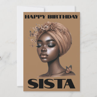 Invitation Joyeux anniversaire Sista Black Girl Magic Melanin
