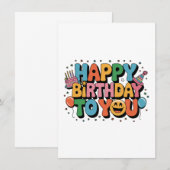 Invitation Joyeux Anniversaire Smiley (Devant / Derrière)