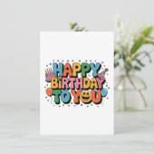 Invitation Joyeux Anniversaire Smiley (Debout devant)