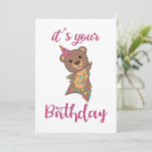 Invitation Joyeux Anniversaire Souhaite Vous Porter De Mignon (Debout devant)