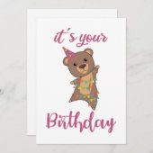 Invitation Joyeux Anniversaire Souhaite Vous Porter De Mignon (Devant / Derrière)