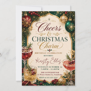 Invitation Joyeux Anniversaire sous le Charme de Noël