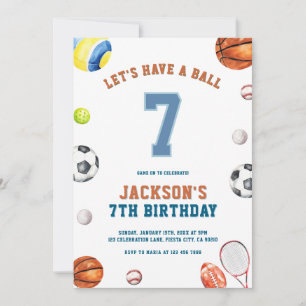 Invitation Joyeux Anniversaire Sport - Faisons une Fête