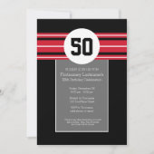 Invitation Joyeux Anniversaire Sports Jersey Stripes Nom et â (Devant)