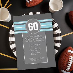 Invitation Joyeux Anniversaire Sports Jersey Stripes Nom et â