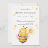 Invitation Joyeux anniversaire Sweet Bee (Devant)