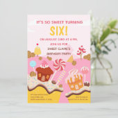 Invitation Joyeux anniversaire Sweet cupackes (Debout devant)
