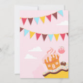 Invitation Joyeux anniversaire Sweet cupackes (Dos)