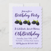 Invitation Joyeux Anniversaire Sweet Summer Blackberries (Devant)