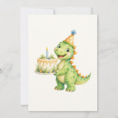 Invitation Joyeux Anniversaire Thème Dinosaure 4 (Dos)