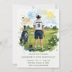 Invitation Joyeux Anniversaire Top Golf Personnel