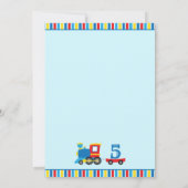 Invitation Joyeux Anniversaire Train Mignon (Dos)