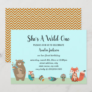 Invitation Joyeux Anniversaire Tribal Sucré Animal Elle Est S