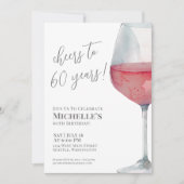 Invitation Joyeux Anniversaire Vin 60 Ans Fête (Devant)