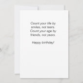 Invitation Joyeux anniversaire violet (Dos)