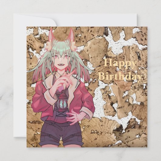 Invitation Joyeux anniversaire VTuber (Devant)