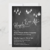 Invitation Joyeux Après, Edison Lights, Chalkboard (Devant)