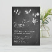 Invitation Joyeux Après, Edison Lights, Chalkboard (Debout devant)
