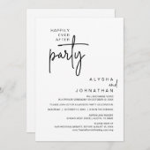 Invitation Joyeux Après La Fête, Dîner Mariage (Devant / Derrière)