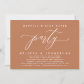 Invitation Joyeux Après La Fête, Dîner Mariage Cuivre (Devant)