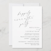 Invitation Joyeux Après La Fête, Dîner Mariage Elopement (Devant)