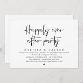 Invitation Joyeux Après La Fête, Dîner Mariage Elopement (Devant / Derrière)