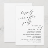 Invitation Joyeux Après La Fête, Dîner Mariage Elopement (Devant / Derrière)