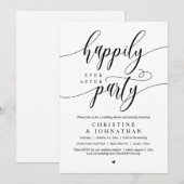 Invitation Joyeux Après La Fête, Dîner Mariage Elopement (Devant / Derrière)