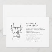 Invitation Joyeux Après La Fête, Dîner Mariage Elopement (Devant / Derrière)