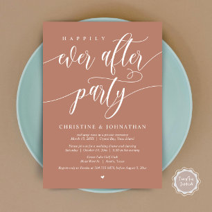 Invitation Joyeux Après La Fête, Dîner Mariage Elopement