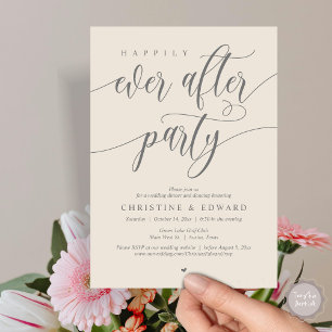 Invitation Joyeux Après La Fête, Dîner Mariage Elopement