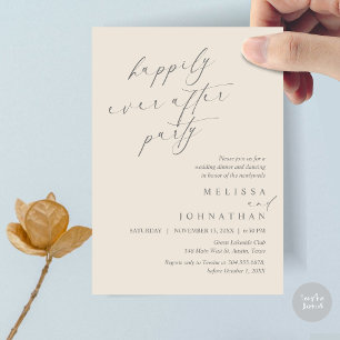 Invitation Joyeux Après La Fête, Dîner Mariage Elopement
